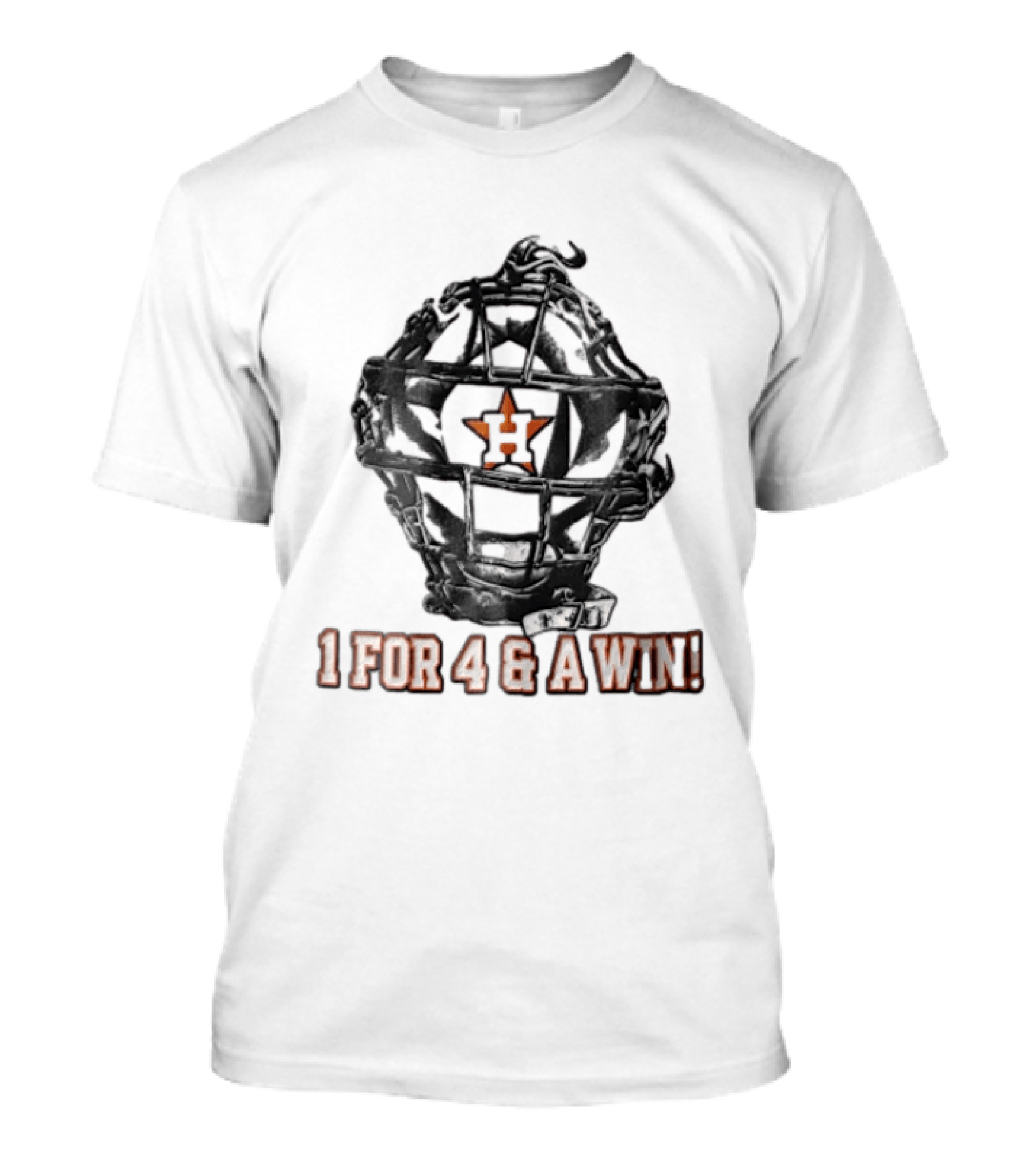 Houston Astros Catcher's Mask 1 For 4 And A Win T-Shirt