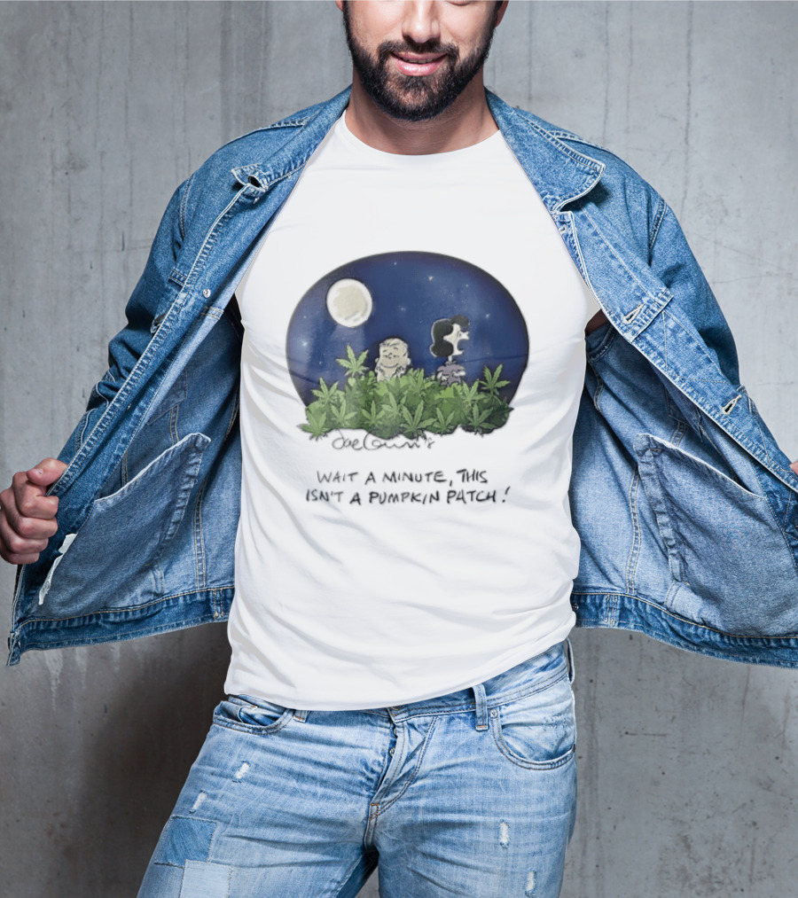 Peanuts Wait A Minute This Isn't A Pumpkin Patch Moon Night Scene Charlie Brown Lucy T-Shirt