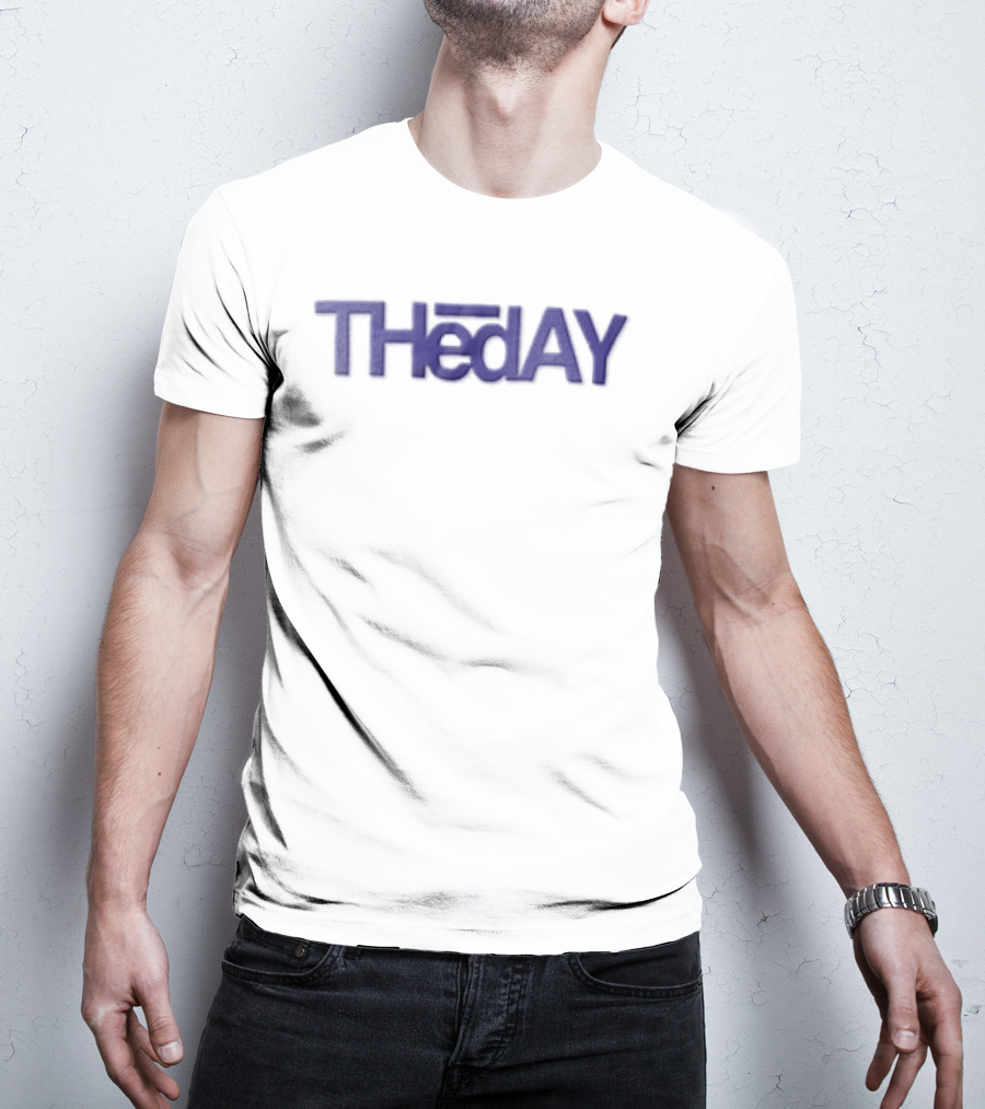 Theday Blue On Fabric T-Shirt