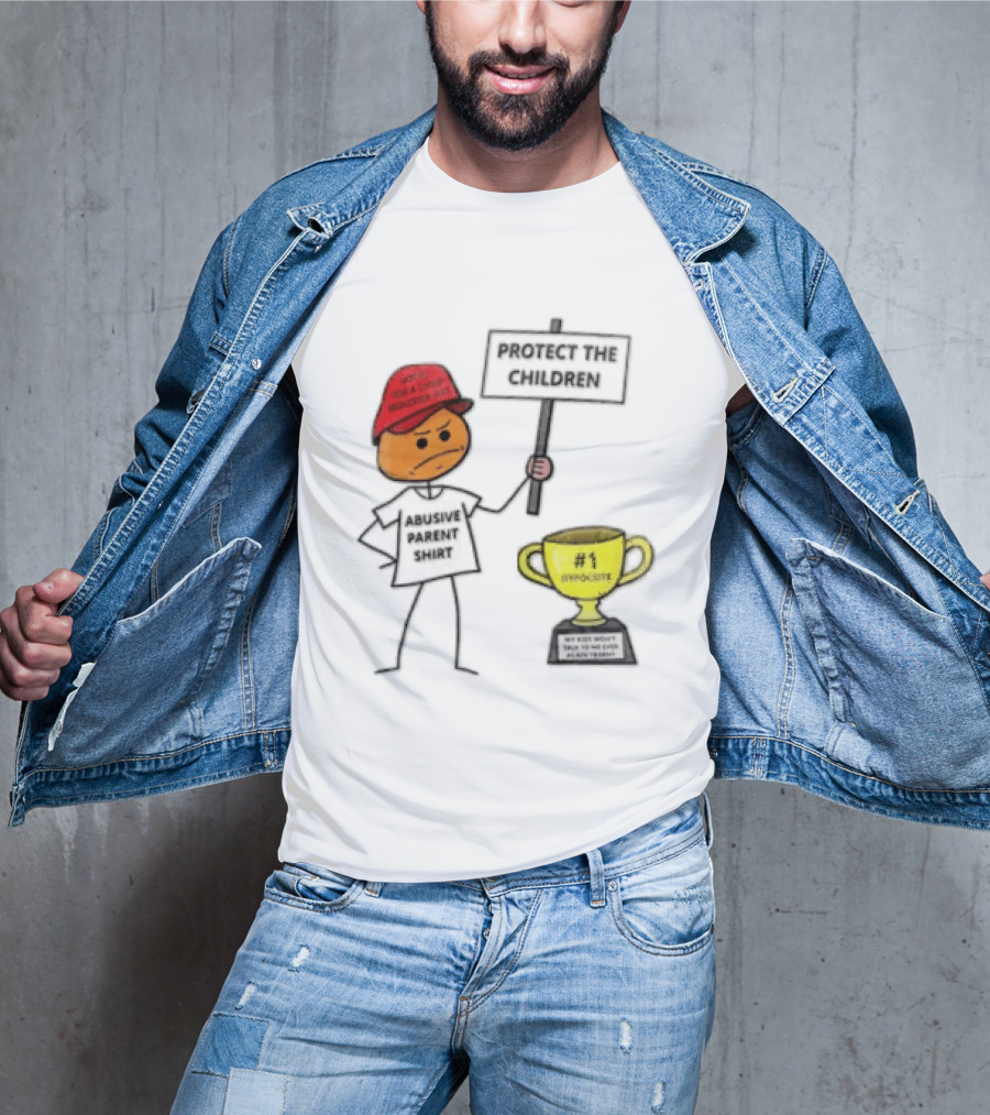 Voted FOR A Child Molester HAT Protect THE Children Abusive Parent Hypocrite Trophy T-Shirt