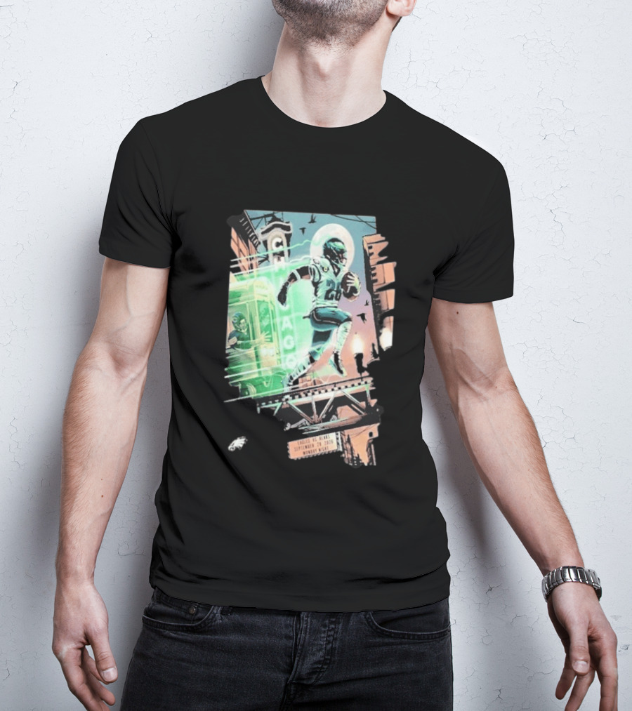 Chicago Bears Eagles Clash Philadelphia Skyline September 28 2026 Monday Night Football T-Shirt