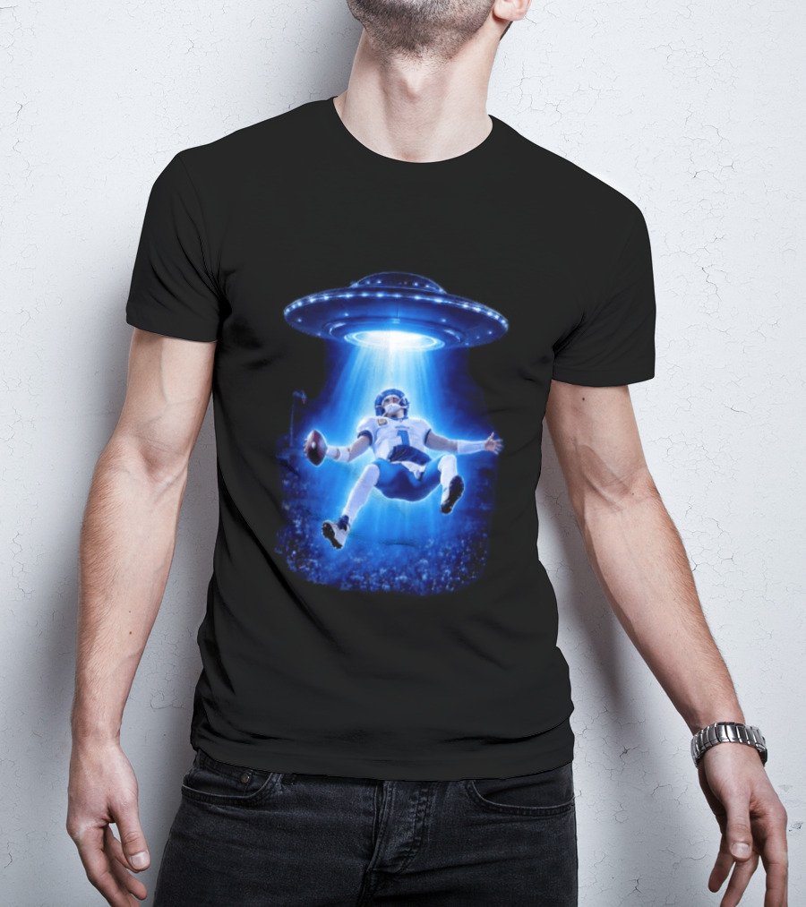 Jalen Hurts Memes UFO Abduction Football Player Beam Fantasy T-Shirt