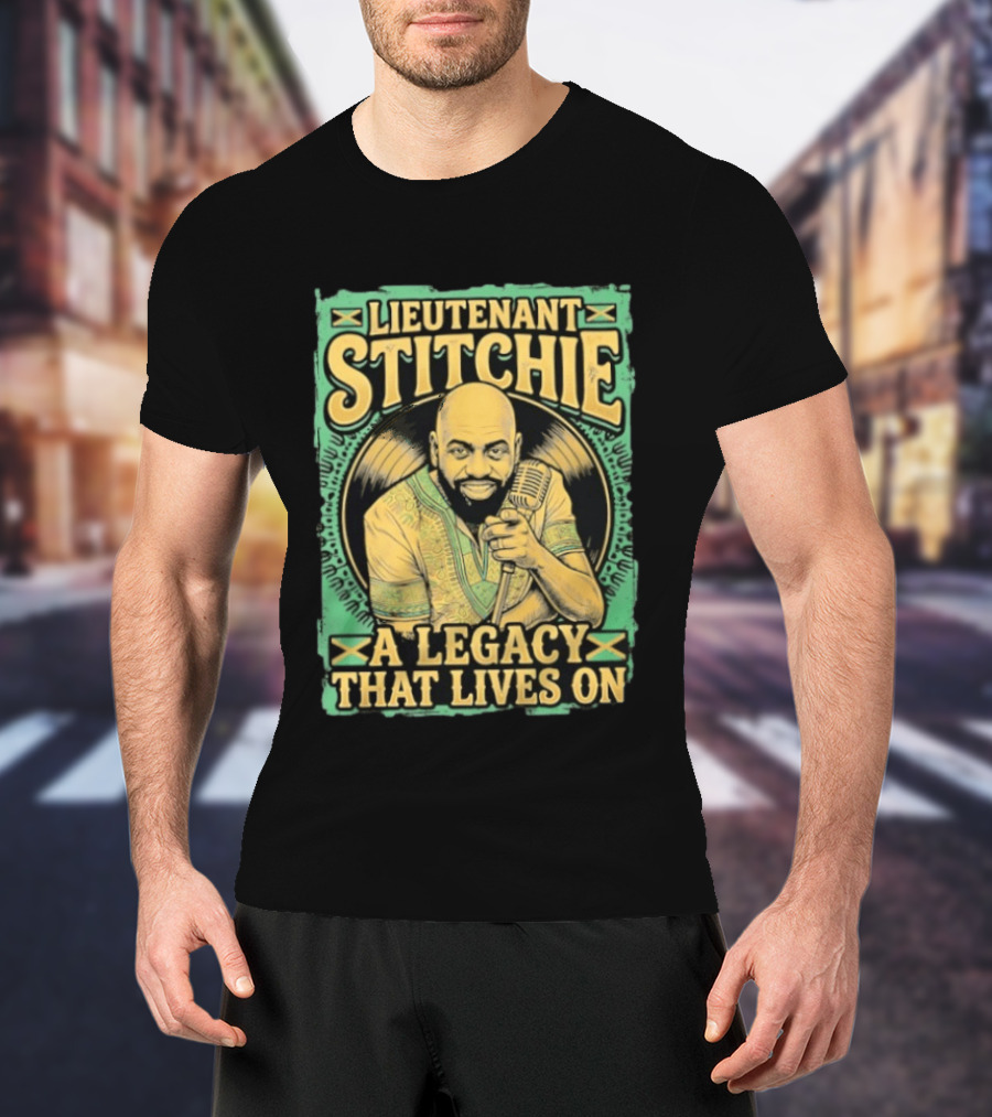 Lieutenant Stitchie A Legacy That Lives On Microphone Reggae T-Shirt