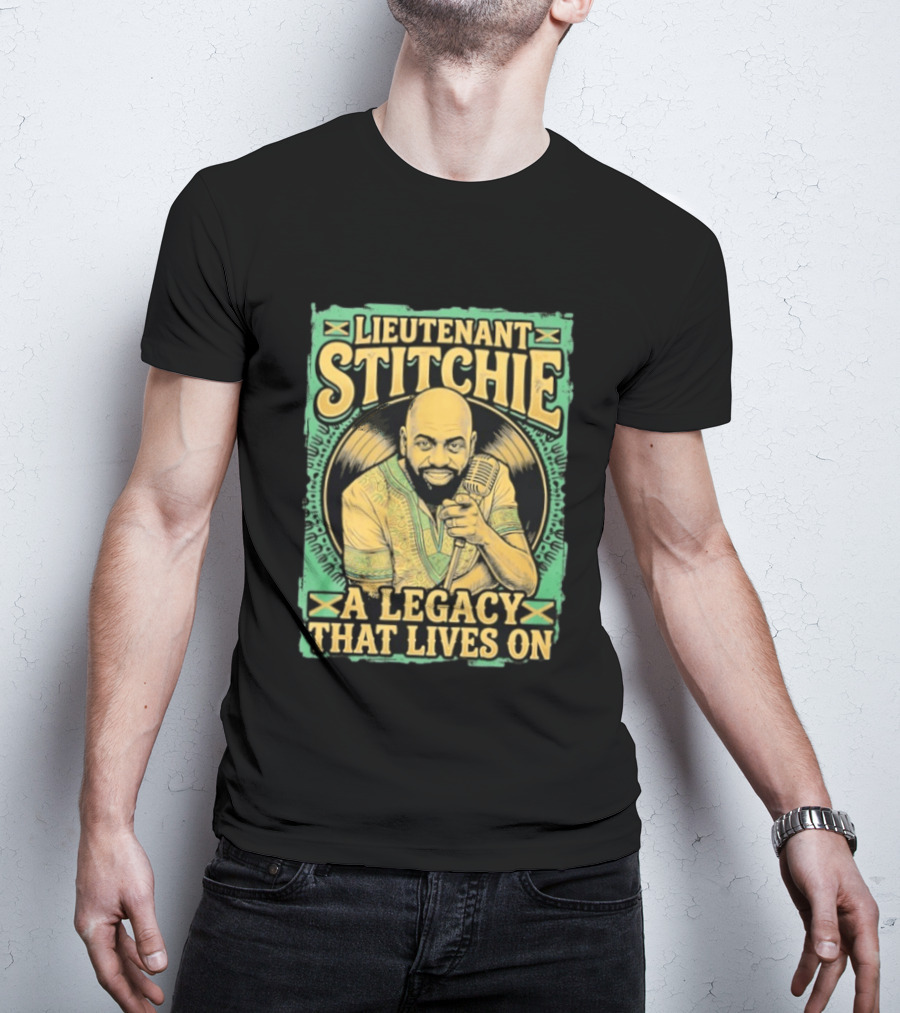 Lieutenant Stitchie A Legacy That Lives On Microphone Reggae T-Shirt
