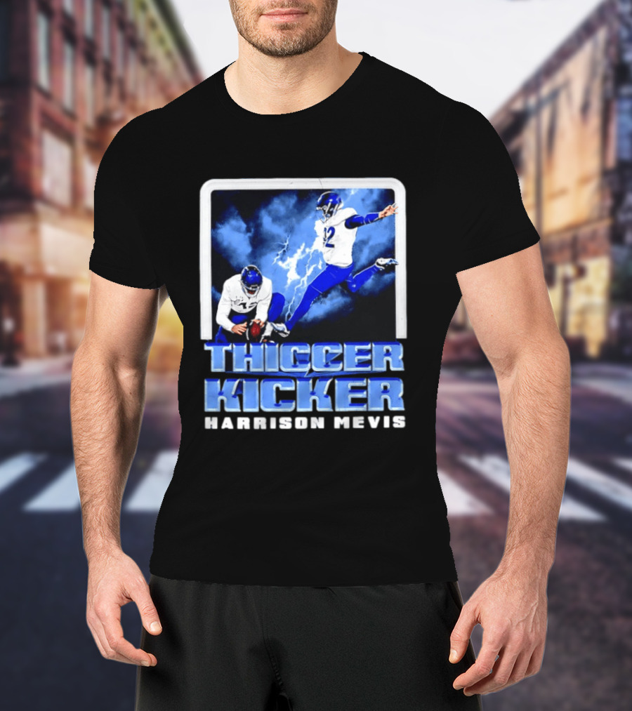 Los Angeles Rams Thiccer Kicker Harrison Mevis Football Action T-Shirt