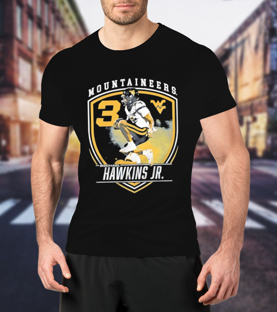 Mountaineers Hawkins Jr. 3 West Virginia WV T-Shirt