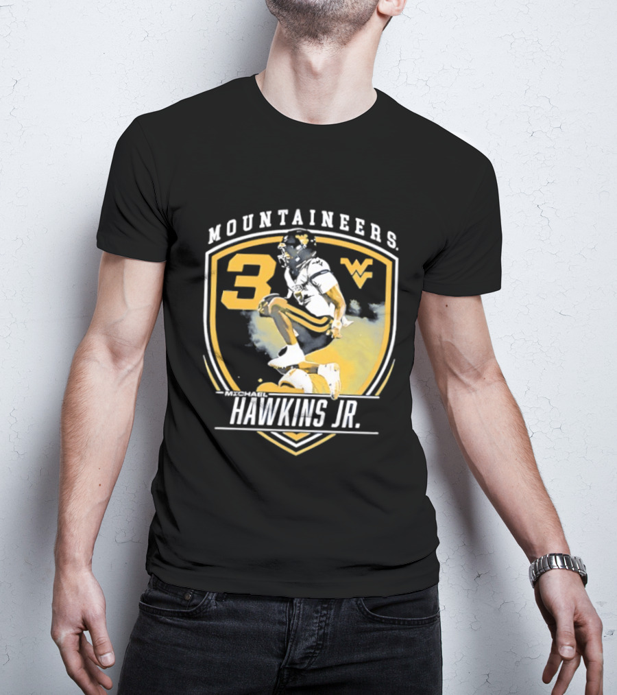 Mountaineers Hawkins Jr. 3 West Virginia WV T-Shirt