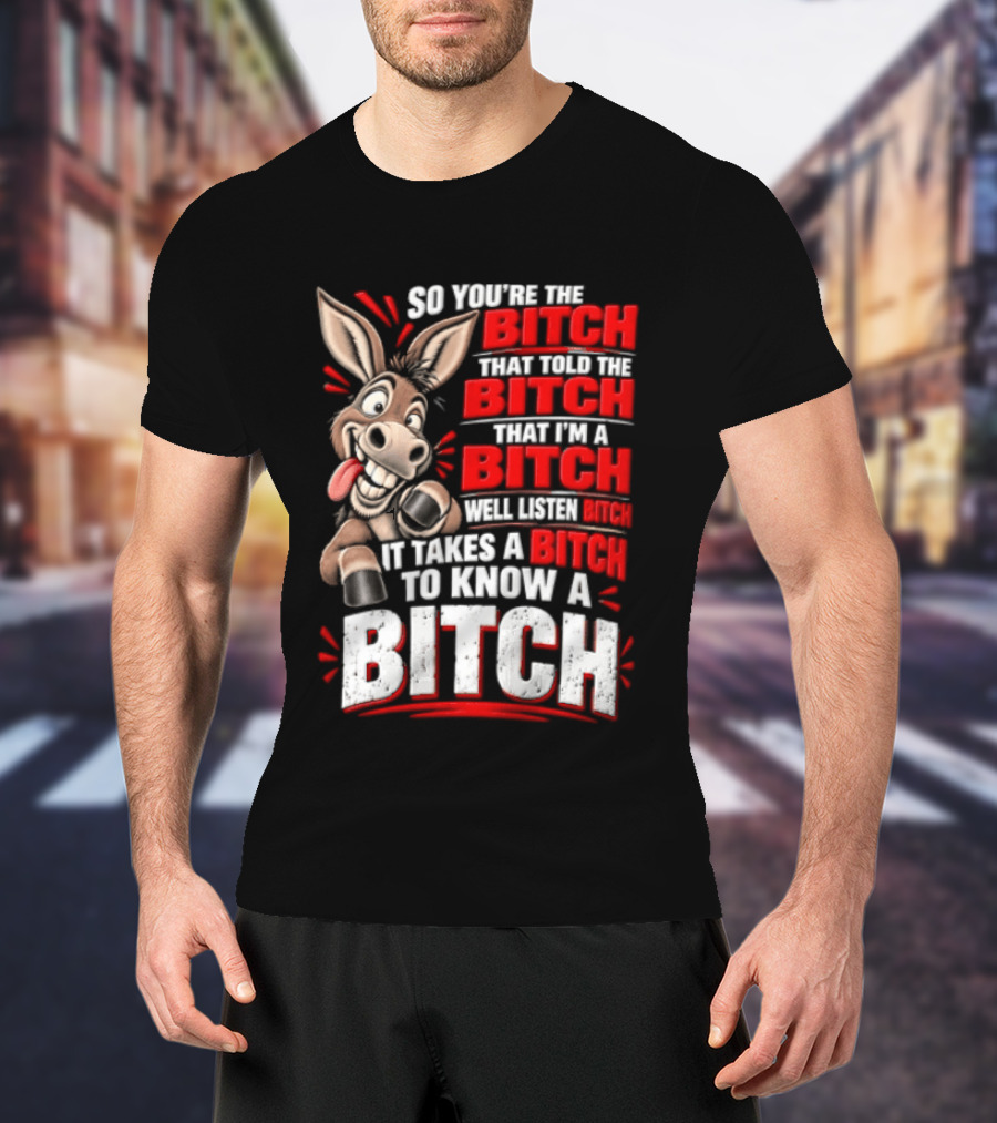 So You're The Bitch That Told The Bitch That I'm A Bitch Well Listen Bitch It Takes A Bitch To Know A Bitch T-Shirt