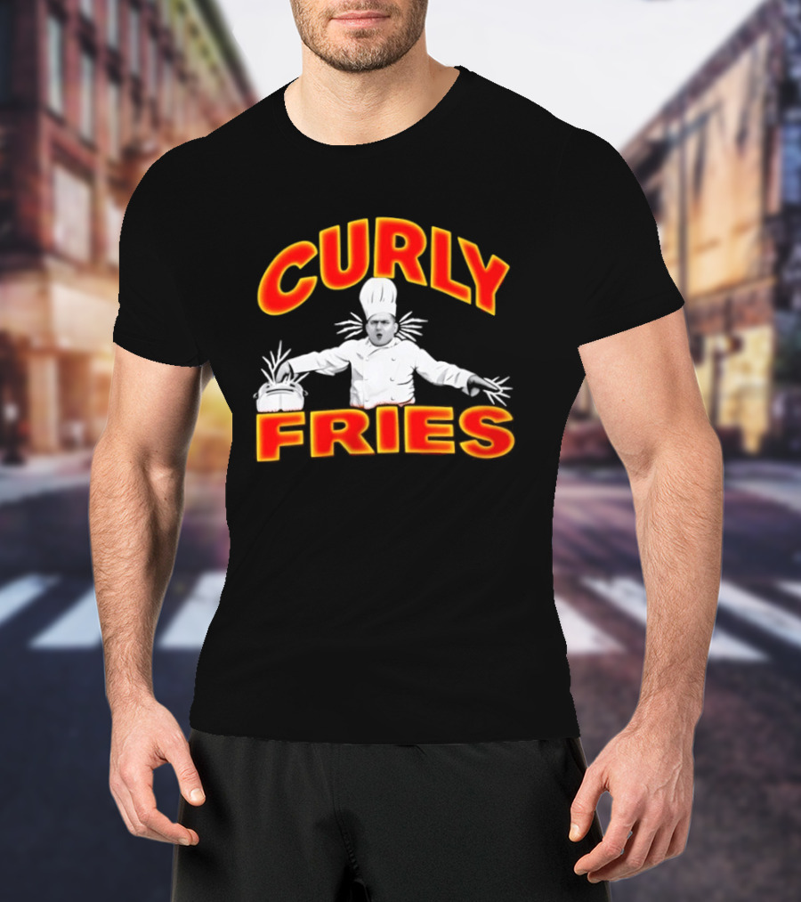 The Three Stooges Curly Fries Chef Character 90s Comedy T-Shirt