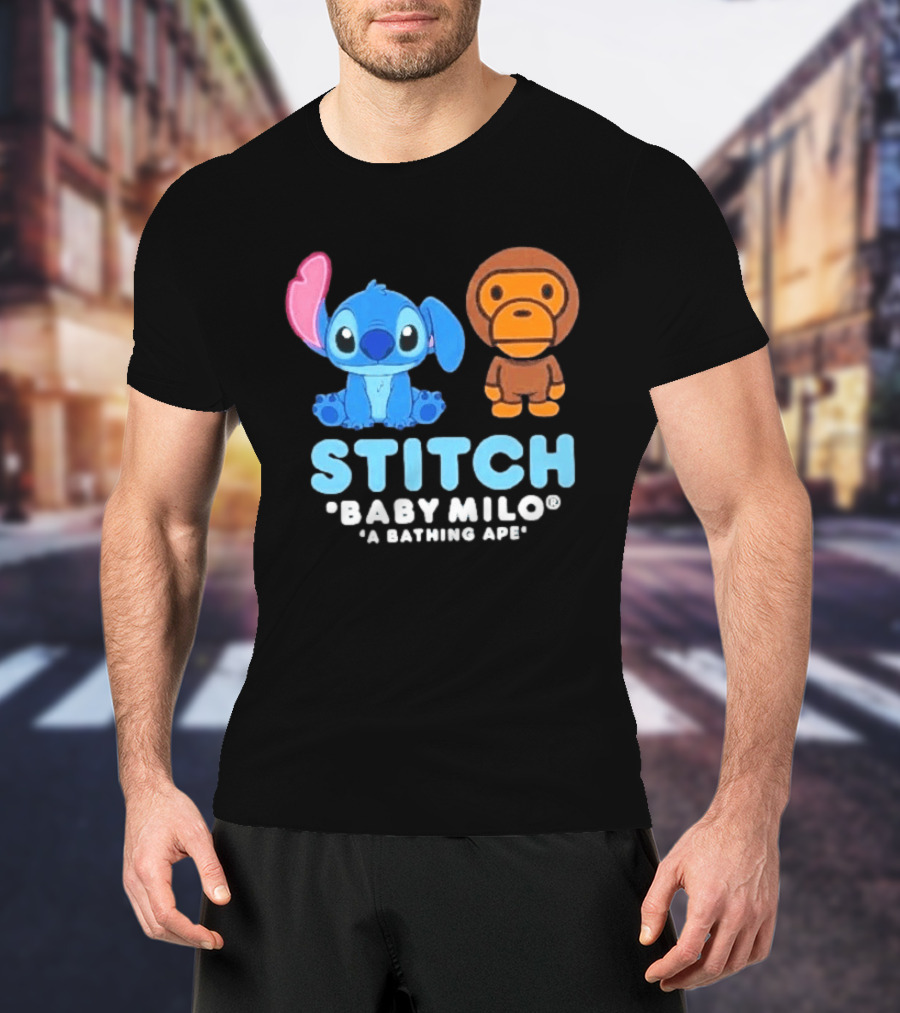 Bape X Disney Stitch Baby Milo A Bathing Ape Collab 2026 T-Shirt