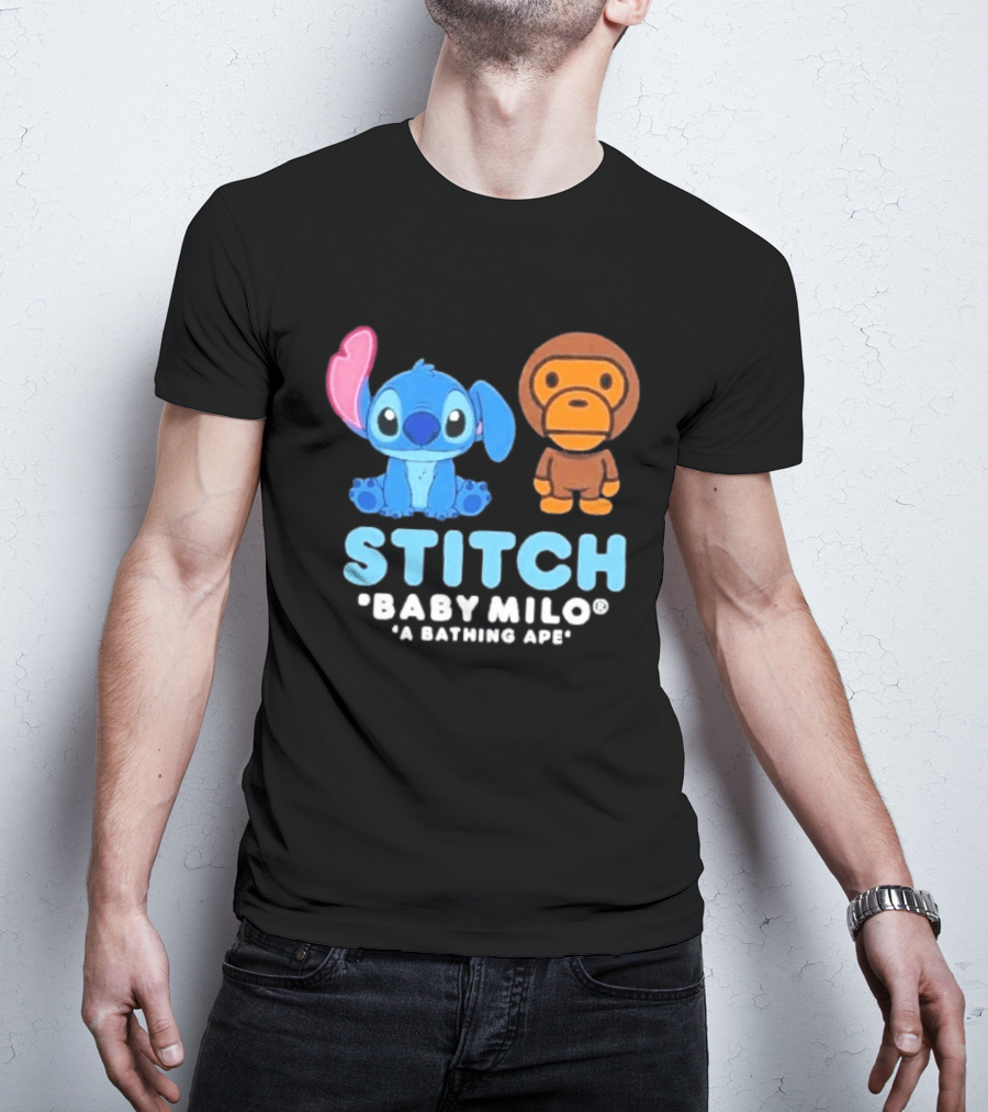 Bape X Disney Stitch Baby Milo A Bathing Ape Collab 2026 T-Shirt