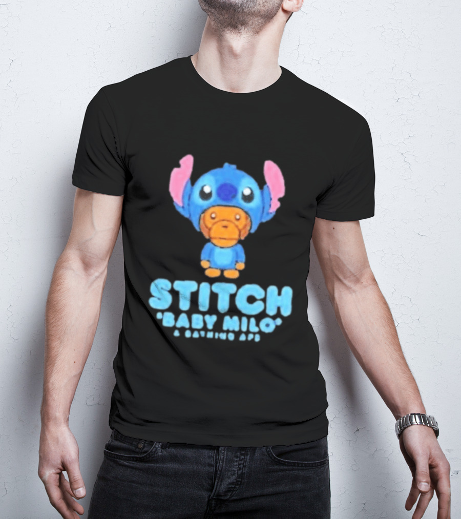 Original Bape X Disney Stitch Baby Milo Collaboration 2026 T-Shirt