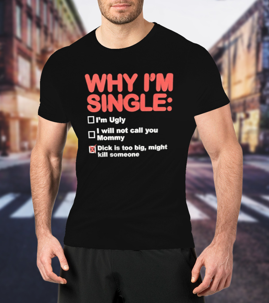 Why I'm Single I'm Ugly I Will Not Call You Mommy Dick Is Too Big Might Kill Someone T-Shirt