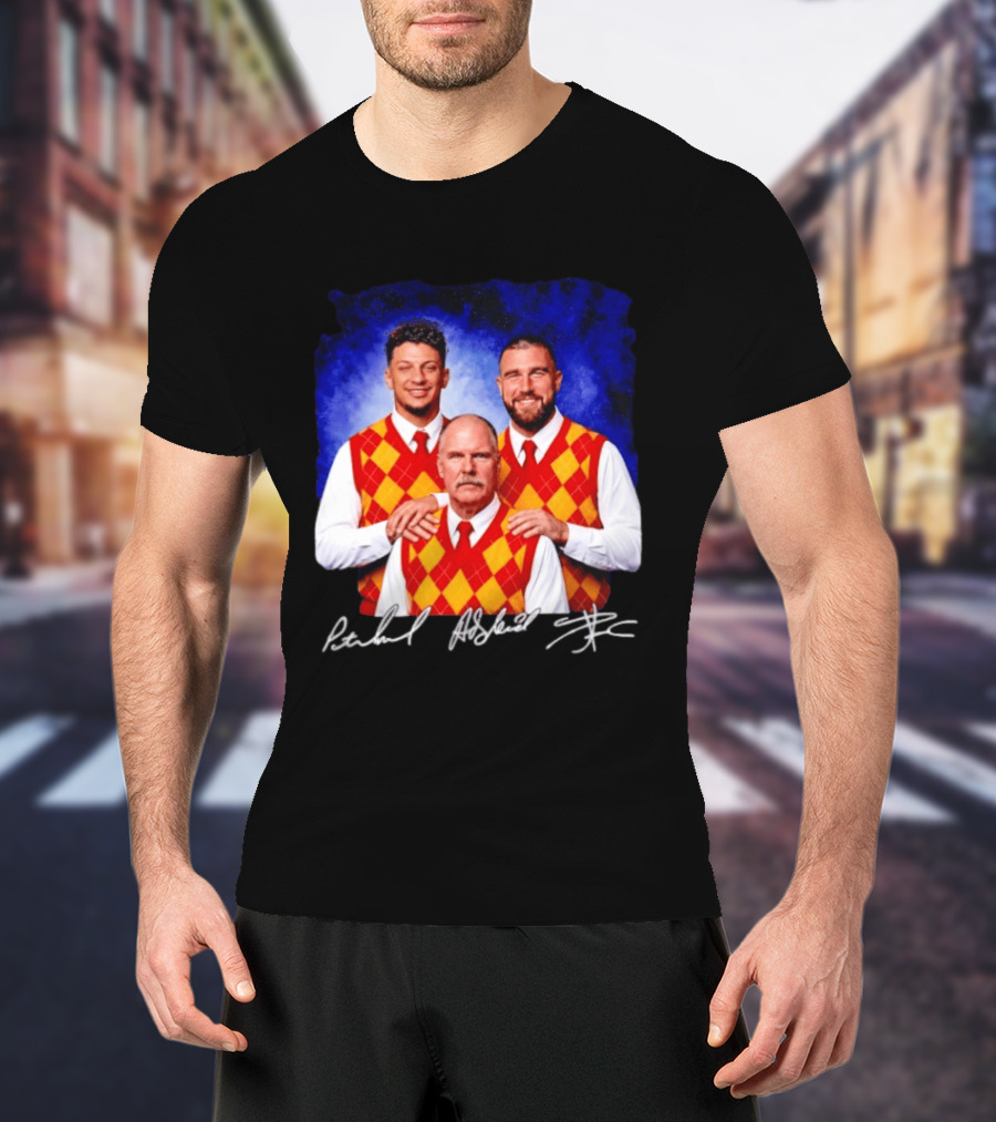 Patrick Mahomes Andy Reid Travis Kelce Kansas City Chiefs Step Brothers T-Shirt