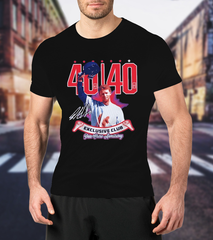 40 40 Club Curtain Call Pete Crow Armstrong Exclusive Chicago Cubs T-Shirt
