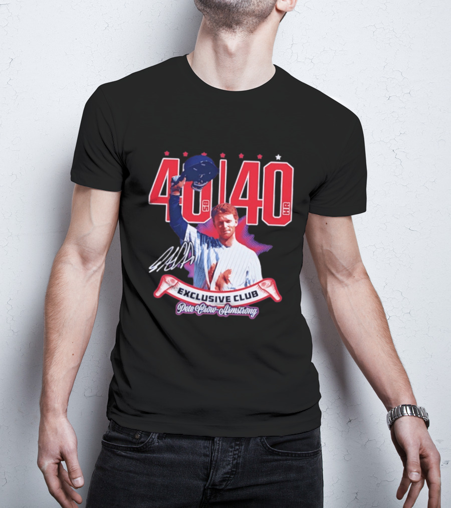 40 40 Club Curtain Call Pete Crow Armstrong Exclusive Chicago Cubs T-Shirt