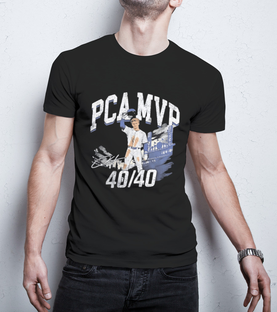 PCA MVP Pete Crow Armstrong Chicago Cubs 40 40 Club T-Shirt