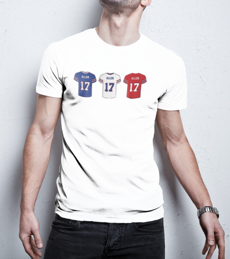Allen Jerseys Buffalo 17 Football T-Shirt