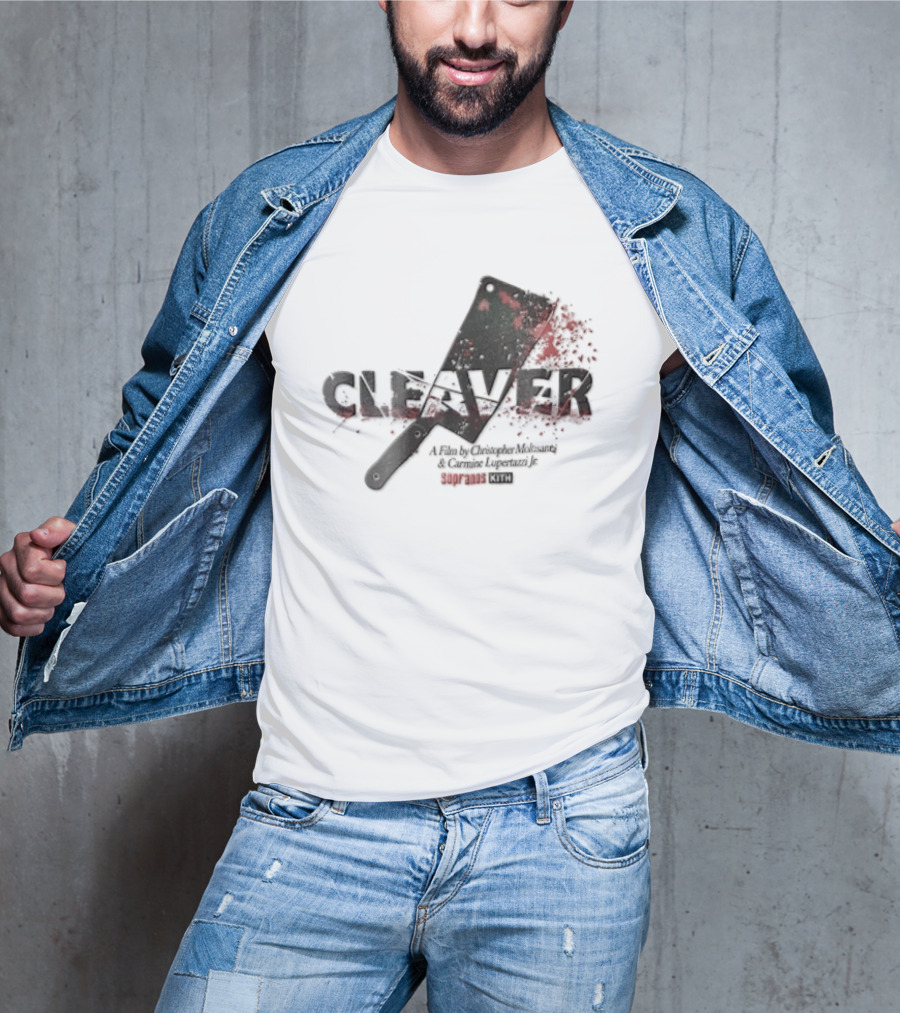 Cleaver A Film By Christopher Moltisanti And Carmine Lupertazzi Jr Sopranos Kith Blood Splatter Cleaver T-Shirt