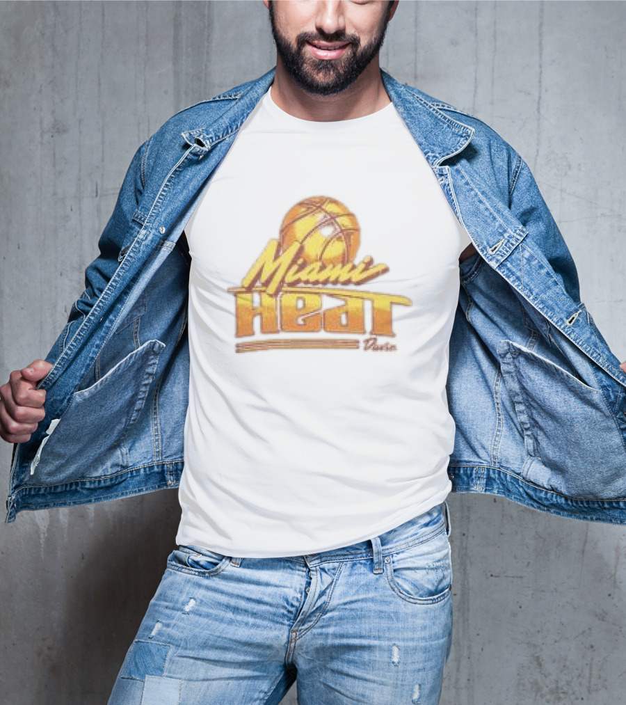 Miami Heat Store Court Culture X Duvin Sundown Vintage Basketball T-Shirt