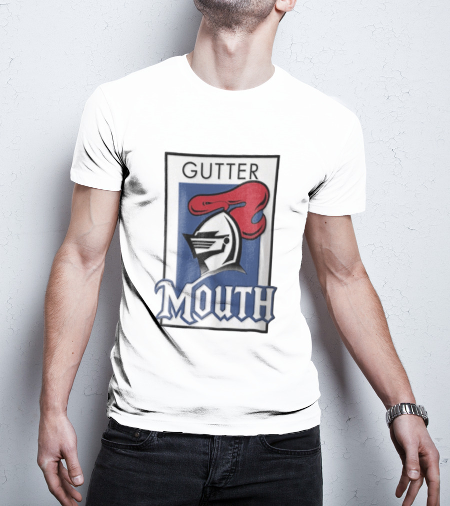 Gutter Mouth Knight Helmet Red Plume T-Shirt