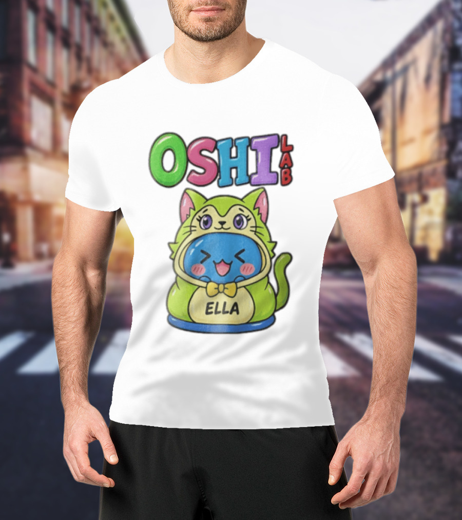 Oshi Lab Cute Cat Ella Kawaii T-Shirt