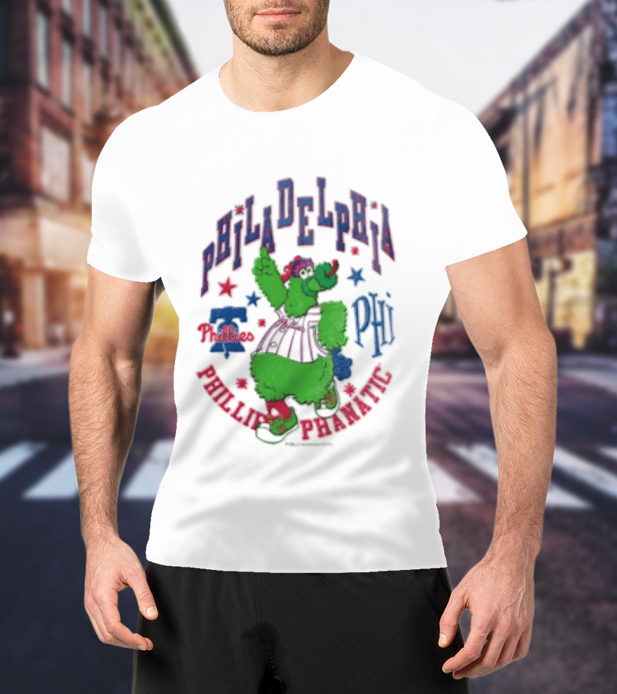 PHI Philadelphia Phillies Phillie Phanatic Mitchell Ness Nostalgia MLB T-Shirt