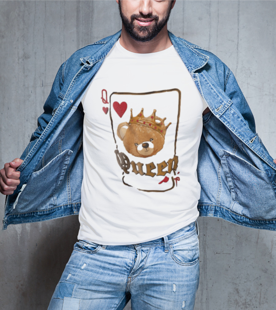 Queen Of Hearts Teddy Bear Crown Royalty T-Shirt
