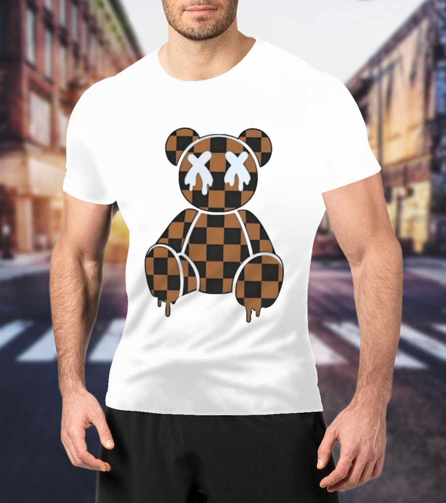 Jamie Foxx Jimmy Kimmel Live Checkered X Eyes Dripping Teddy Bear T-Shirt