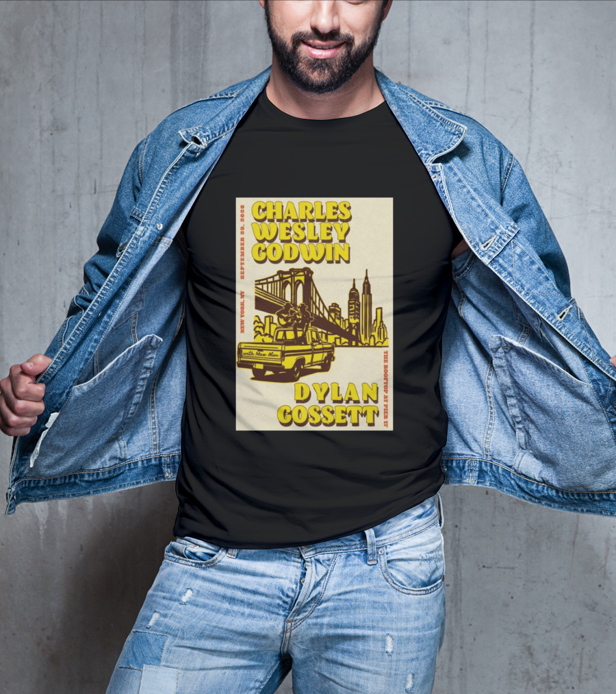 Charles Wesley Godwin Rooftop Pier 17 New York September 2026 Dylan Gossett T-Shirt