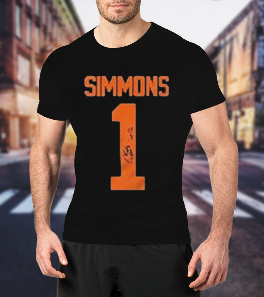 SIMMONS 1 Texas Longhorns Football T-Shirt