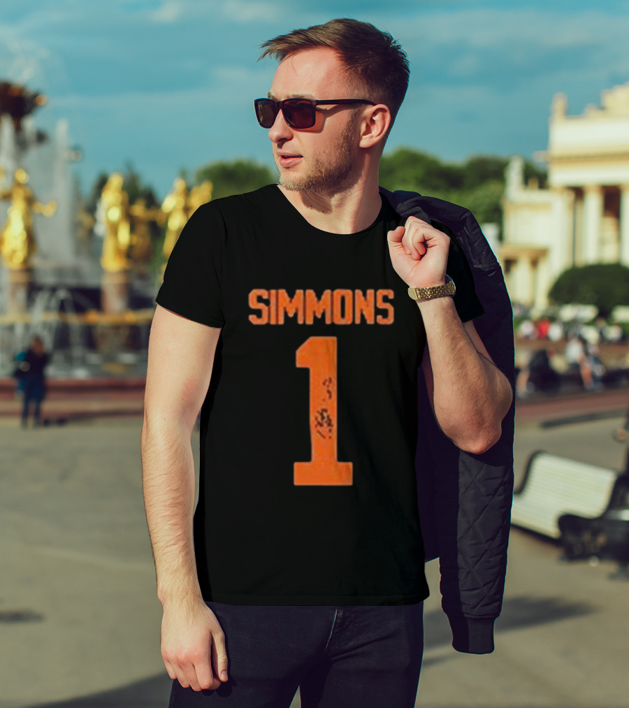 SIMMONS 1 Texas Longhorns Football T-Shirt
