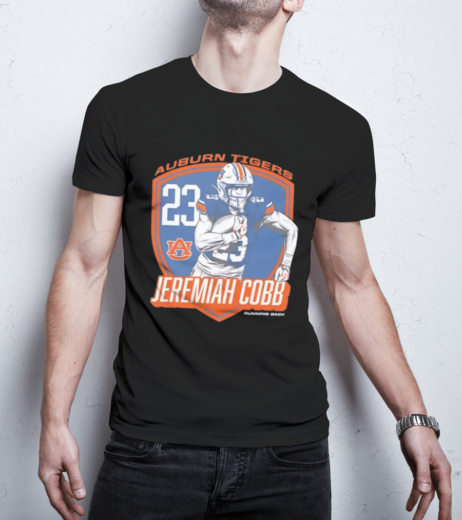 Jeremiah Cobb 23 Auburn Tigers Running Back Football Player T-Shirt