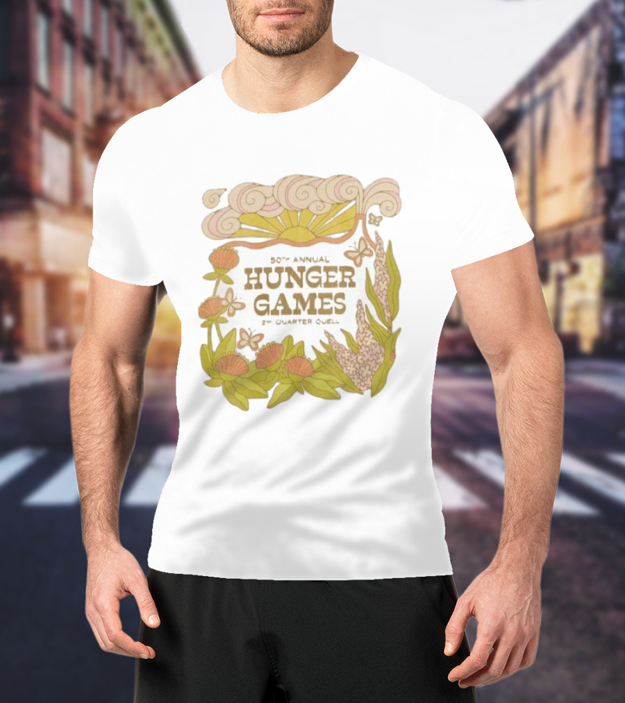 50th Annual Hunger Games 2nd Quarter Quell Floral Sun T-Shirt