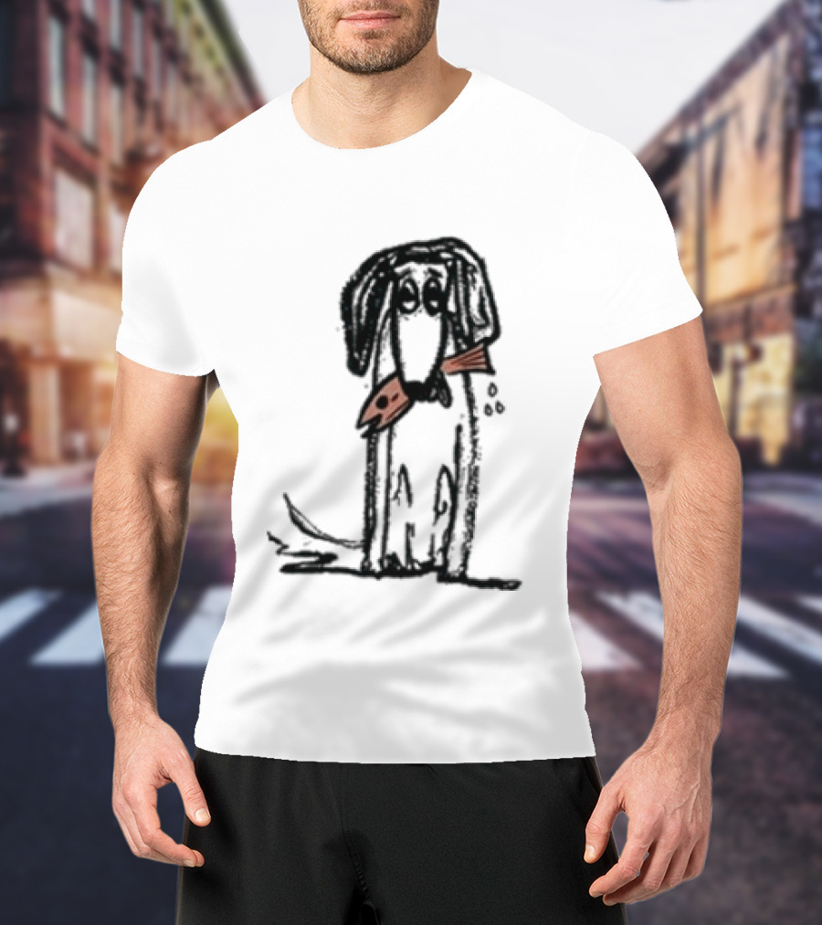 Leftover Salmon Good Dog Fish Band Artful Canine With Fish Collar T-Shirt