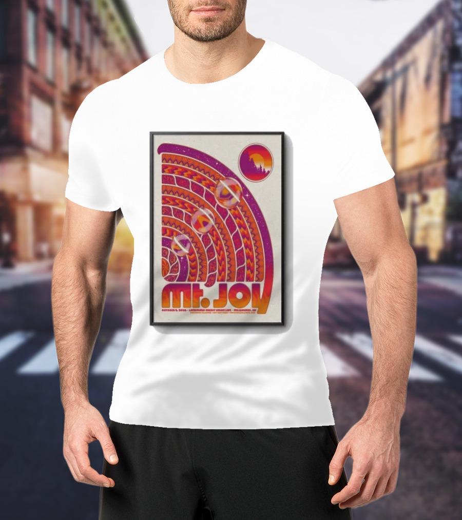 MT. Joy October 2 2026 Landmark Credit Union Live Milwaukee WI Psychedelic Sunset T-Shirt