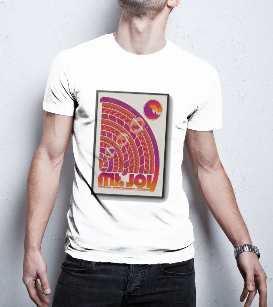 MT. Joy October 2 2026 Landmark Credit Union Live Milwaukee WI Psychedelic Sunset T-Shirt