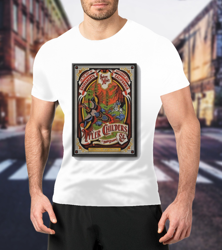 Tyler Childers Sacramento Concert September 30 2026 With Sipe Hunt Food Stamps Special Guests Wednesday T-Shirt