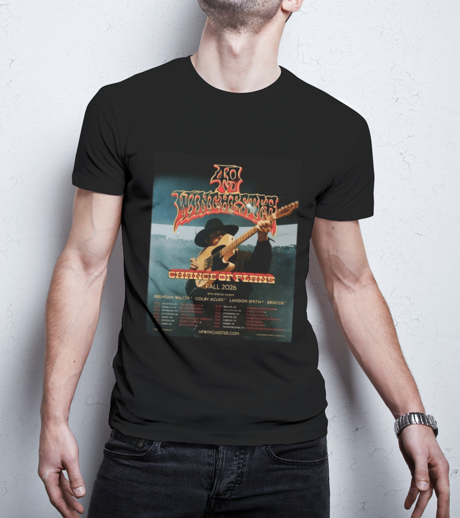 49 Winchester Change Of Plans Tour Fall 2026 Brendan Walter Colby Acuff Landon Smith Briscoe T-Shirt