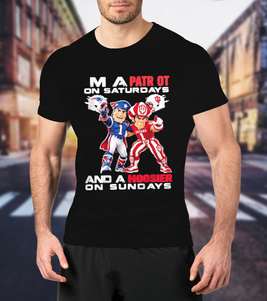 Patriot And Hoosier Football Saturdays Sundays Mascots T-Shirt