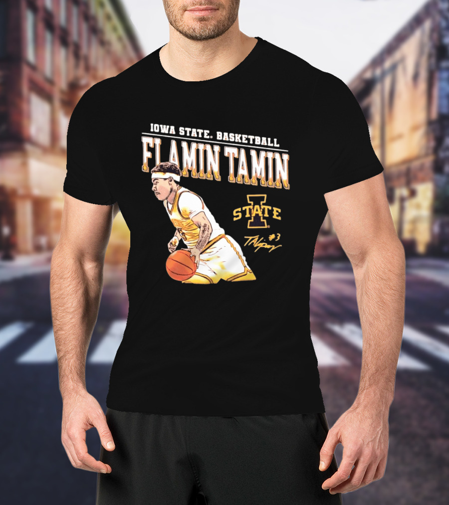 Iowa State Basketball Flamin Tamin Lipsey #3 T-Shirt