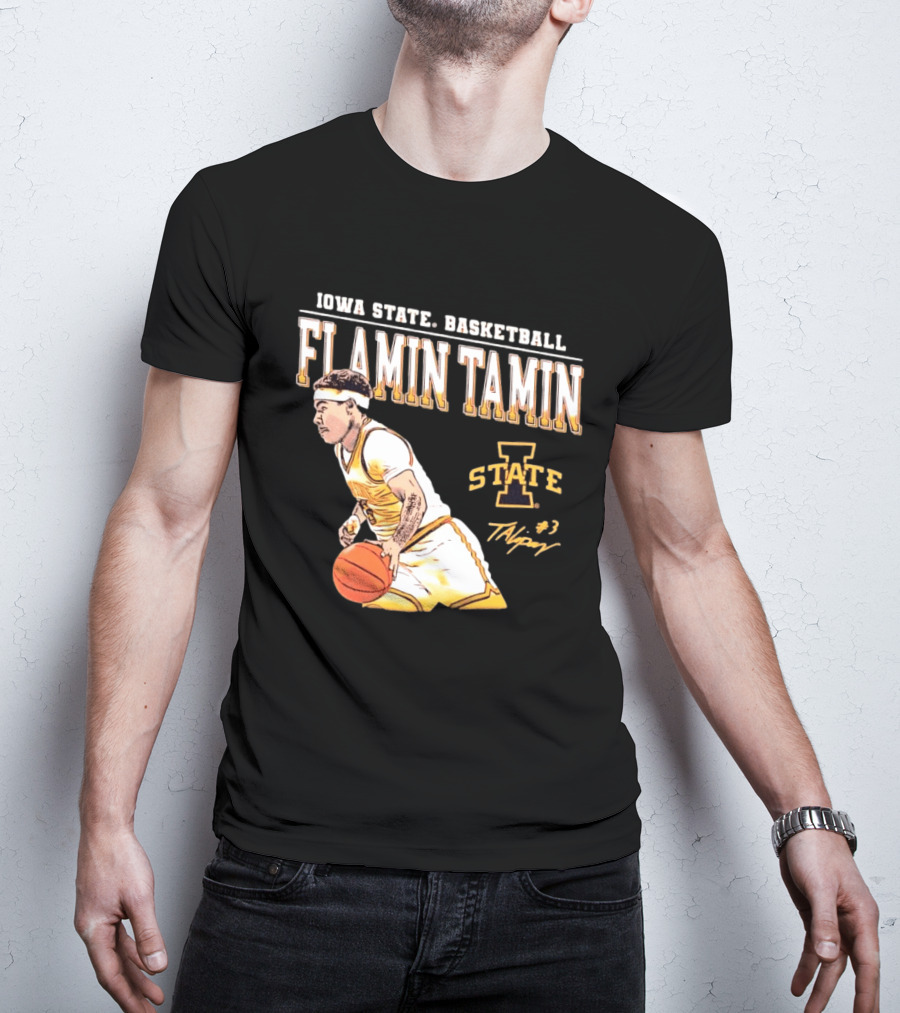 Iowa State Basketball Flamin Tamin Lipsey #3 T-Shirt