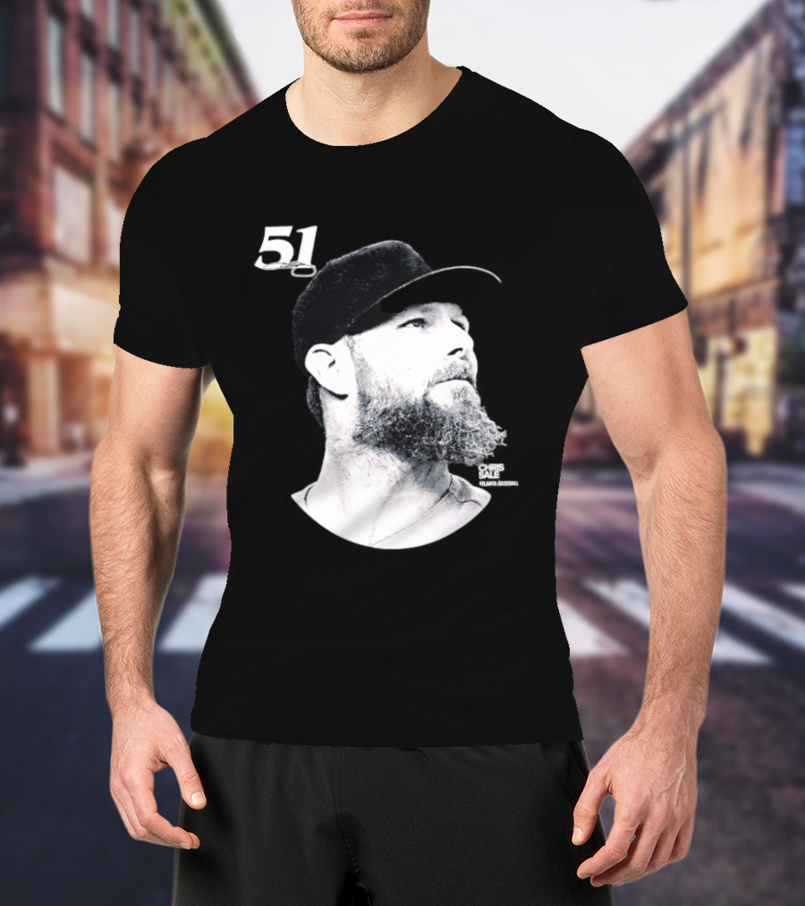 Chris Sale 51 Atlanta Braves Lineage Series T-Shirt