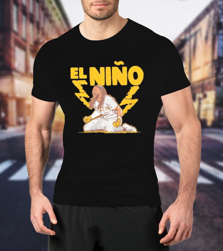 Fernando Tatis Jr El Niño San Diego Padres Stole Home Lightning T-Shirt