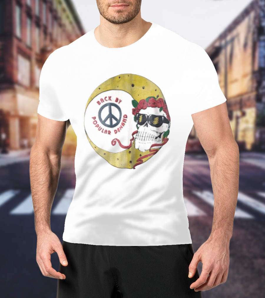Back By Popular Demand Skull Sunglasses Lightning Peace Roses T-Shirt