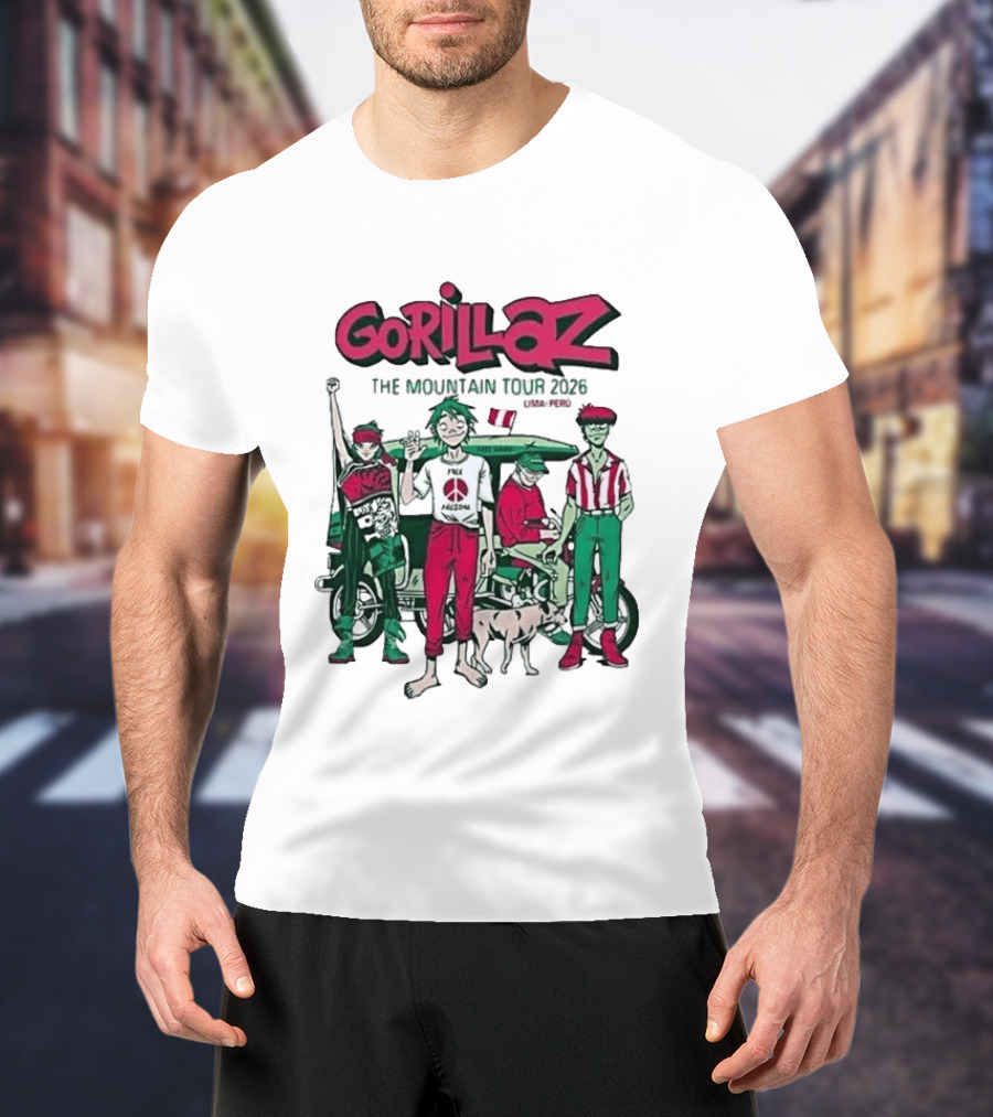 Gorillaz The Mountain Tour Lima Peru 2026 Arena 1 Park November 23 T-Shirt