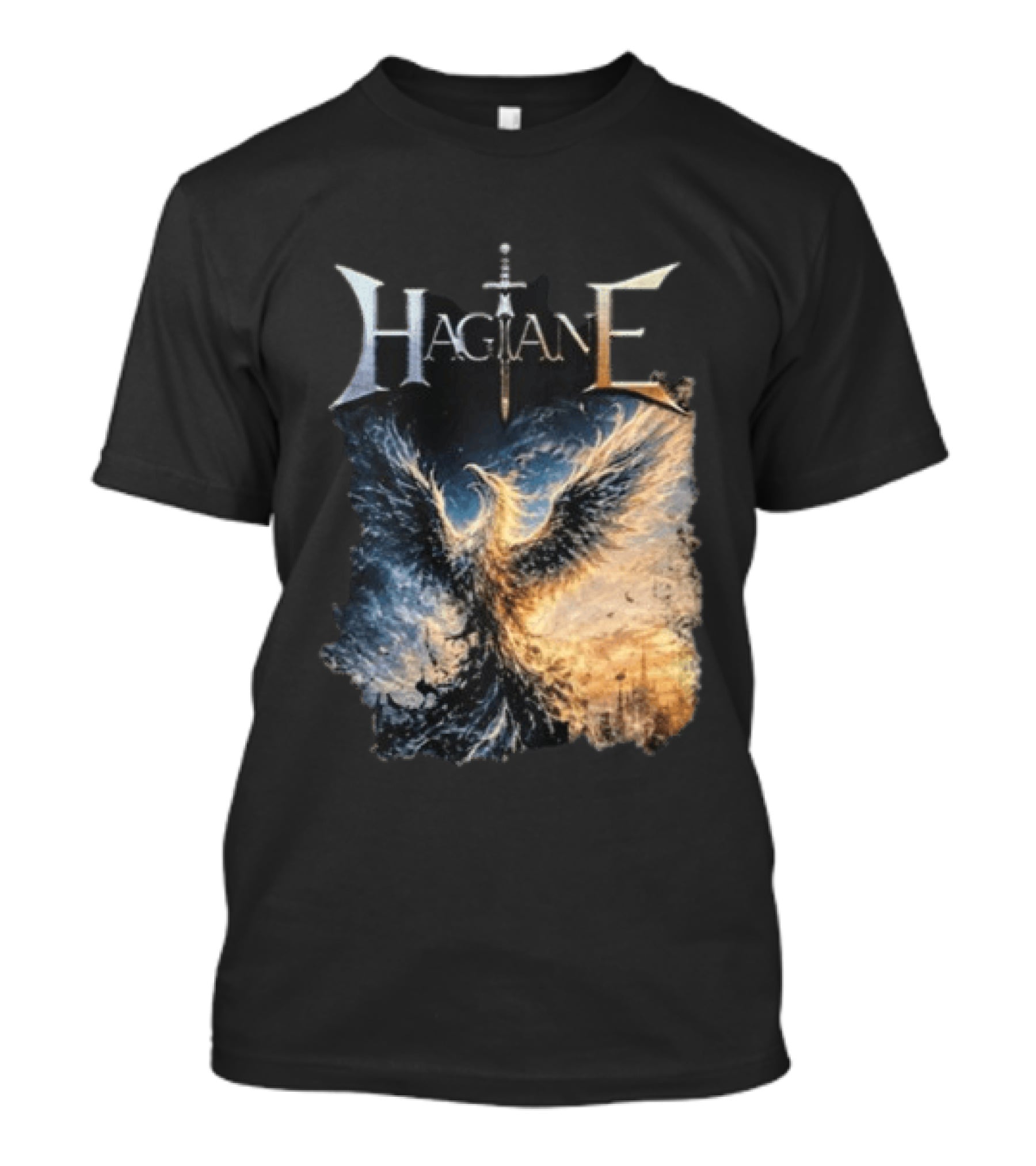 Hagane Sword And Phoenix Night T-Shirt
