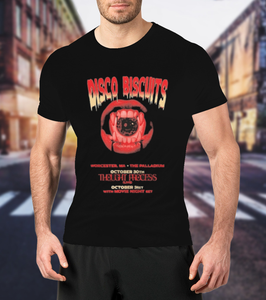 Disco Biscuits Worcester MA The Palladium October 30 Thought Process Movie Night Live T-Shirt