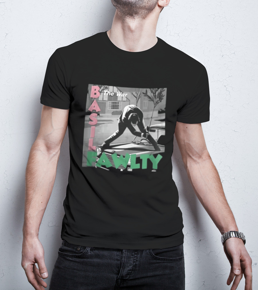Basil Fawlty The War Man In Suit Hitting Car With Tree Branch Scene T-Shirt