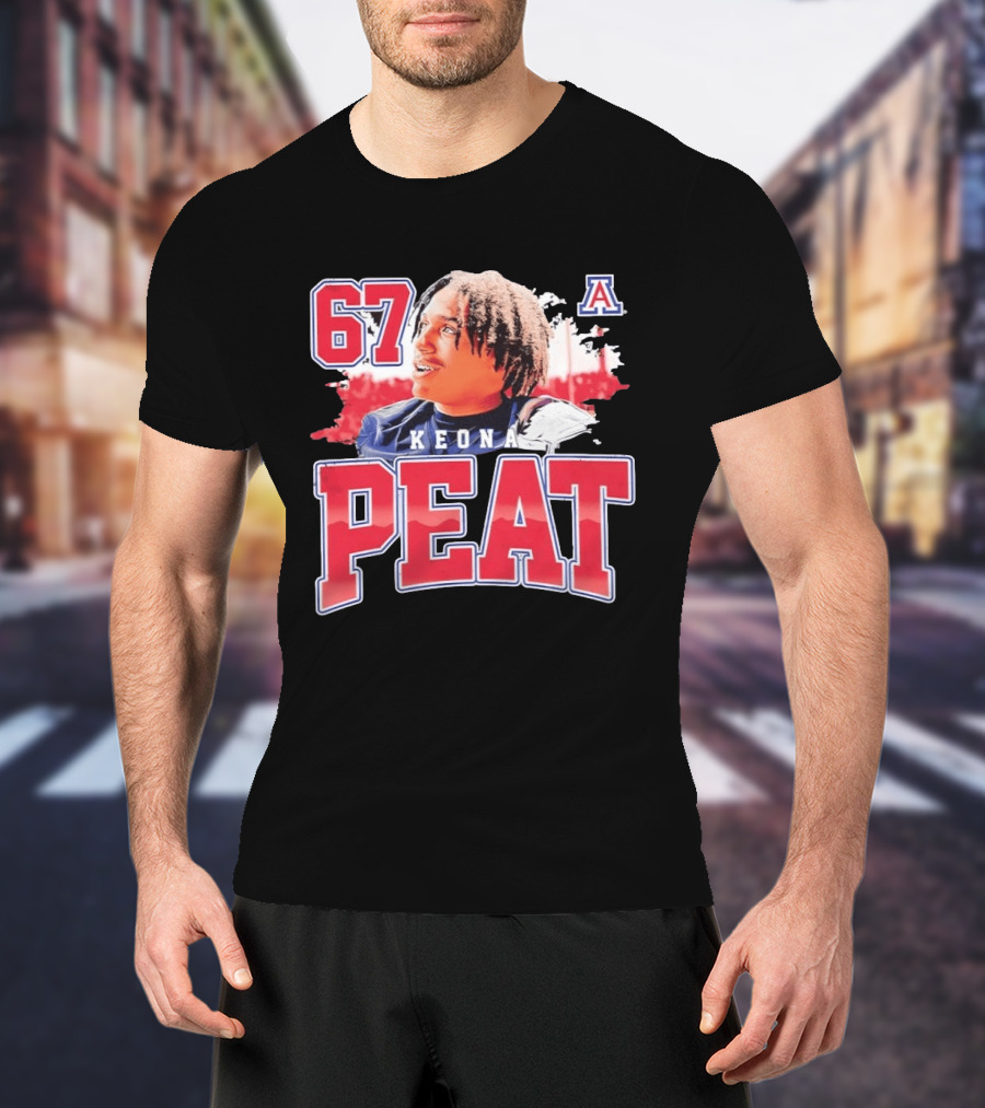 Keona Peat 67 Arizona Wildcats NCAA Football T-Shirt